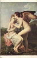 LAmour et Psyché / Erotic nude art postcard. Musee du Louvre s: Baron Gerard (EK)