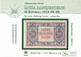 2006 Adamovszky István: Ritka Bankjegyeink. Magánkiadás - 3 db modern motívumlap / Rare Hungarian ba...