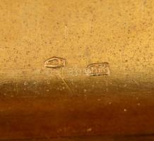 Ezüst (Ag) art deco cigarettatárca, belül aranyozott, jelzett, mesterjeggyel (BK) 11x8 cm, nettó: 18...