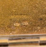 Ezüst (Ag) art deco cigarettatárca, belül aranyozott, jelzett, mesterjeggyel (BK) 11x8 cm, nettó: 18...