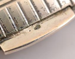 Ezüst (Ag) art deco cigarettatárca, jelzett, 13x8 cm, nettó: 183 g