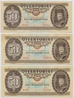 1962. 10Ft (4x) + 1983. 50Ft + 1986. 50Ft (2x) T:I-,II,III szép papír