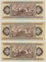 1962. 10Ft (4x) + 1983. 50Ft + 1986. 50Ft (2x) T:I-,II,III szép papír