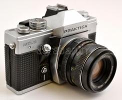 Pentacon Praktica MTL 3 fényképezőgép, Pentacon auto 1,8/50 objektívvel, eredeti tokjában, kissé vis...