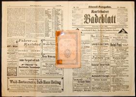 1906 Karlsbadi újság és Brünni útikönyv
