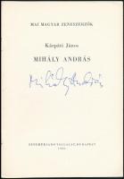 Neves zeneszerzők aláírása az őket bemutató füzetekben (Kadosa Pál, Mihály András)