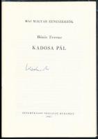 Neves zeneszerzők aláírása az őket bemutató füzetekben (Kadosa Pál, Mihály András)