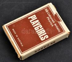 cca 1960 erotikus playgirls francia kártyapakli, eredeti tokjában