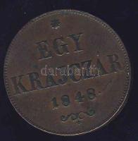 1848. 1kr T:2+ lapkahiba