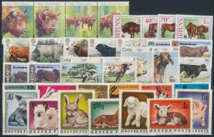 1974-1997 Animals 35 stamps, 1974-1997  Állat motívum összeállítás 35 klf bélyeg