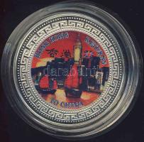 Hongkong 1997. 1$ Ag "Visszatérés Kínához-hajók" bicolor, piros alapszínben T:PP