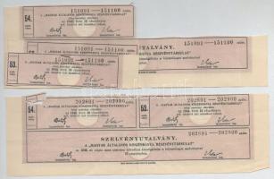 Budapest 1926. "Magyar Általános Kőszénbánya Részvénytársulat" Tíz részvénye egyenként 200...