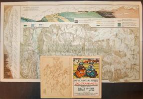 Svájci alpesi posták térképes ismertető füzet képekkel