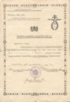 1940 Származási bizonyítvány