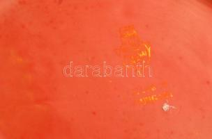 Zsolnay repesztett váza, kézzel festett, jelzett, kis lekopásokkal, m: 27,5 cm