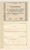 Nyírbátor 1912. "Nyírbátori Takarékpénztár Részvénytársaság" névre szóló részvénye 300K-ró...