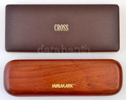 Cross golyóstoll és töltőceruza + fa borítású golyóstoll, betétcserére szorul, mindegyik tokban, öss...