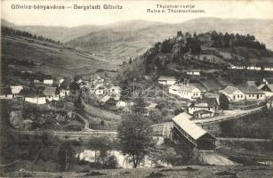 Gölnicbánya, Gelnica, Bergstadt Gölnitz; Thurzó várromok. Feitzinger Ede No. 729/II. b. / Ruine d. Thurzoschlosses / castle ruins (EK)