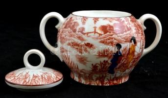 Victoria mokkás készlet, részben kézzel festett, jelzett, hibátlan