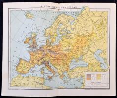 28 db színes térkép a Pallas Nagy Lexikonából, jó állapotban