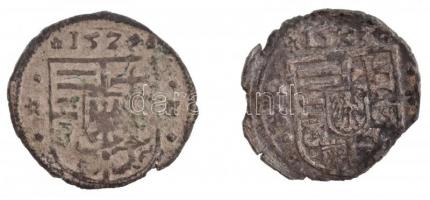 1523L-B Denár Ag + 1524L-B Denár Ag "II. Lajos" T:2-,3
Huszár: 846., Unger I.: 675.a