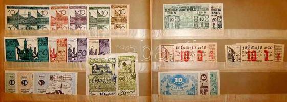 Ausztria 1920-as évek 1422db szükségpénz, mind különféle! T:igen kevés kivétellel I !