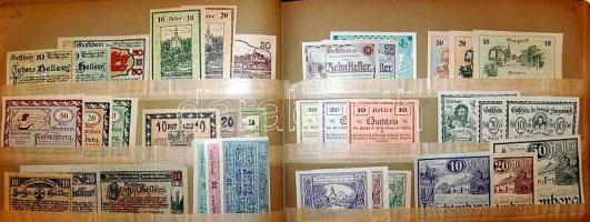 Ausztria 1920-as évek 1422db szükségpénz, mind különféle! T:igen kevés kivétellel I !