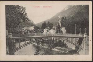 Herkulesfürdő, Baile Herculane; Csernahíd, Rezsőudvar. hiányos leporellofüzet 5 lappal / bridge, hot...