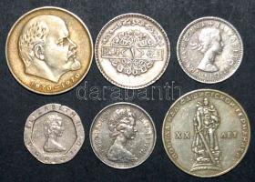1948. 5Ft Ag "Petőfi" T:2 kis ph. + Nagy-Britannia 1960. 1Sh + 1970. 5p + 1982. 20p T:2,2/...