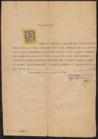 1914-1947 Vegyes okmány tétel (segédlevél, bizonyítvány, némelyiken illetékbélyegekkel, közte vasúti...