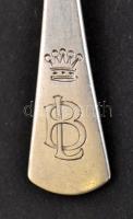 Ezüst (Ag.) kiskanál készlet (4 db) BL monogramos, jelzett, mesterjeggyel (SzN), h:10,5 cm, nettó: 3...