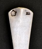 Ezüst (Ag.) kiskanál készlet (4 db) BL monogramos, jelzett, mesterjeggyel (SzN), h:10,5 cm, nettó: 3...