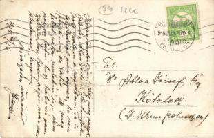 1915 Budapest, I. világháborús osztrák-magyar tüzérek ágyúval / WWI K.u.K. artillerymen with cannon....