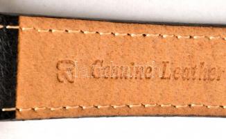 Terner quartz férfi karóra, jó állapotban, működik, eredeti bőr szíjjal, d: 4,5 cm