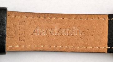 Terner quartz férfi karóra, jó állapotban, működik, eredeti bőr szíjjal, d: 4,5 cm