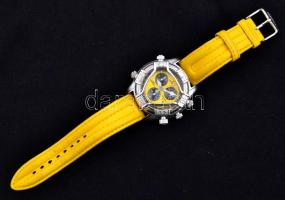 Festina M3510 Analog Chronograph Alarm Timer férfi karóra, gyári bőr szíjjal, szép állapotban, erede...