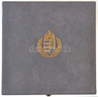 DN "Nemzetbiztonságért" aranyozott Br emlékérem, részben zománcozott, eredeti dísztokban, ...