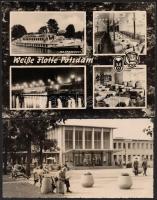 cca 1960 Potsdam, Magdeburg, 4 db fotólap, néhányon kis szakadás, 11x20,5 és 16x21 cm