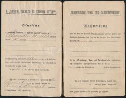 1802 Soproni Takarék és Kölcsön Egylet törlesztőkönyvecskéje. Papírkötés, magyar-német nyelven, beje...