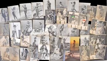 44 db MODERN fekete-fehér női meztelen erotikus képeslap és fotó / 44 modern black and white nude erotic lady motive postcards and photos