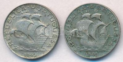 Portugália 1946. 2 1/2Esc Ag (2x) T:2 patina
Portugal 1946. 2 1/2 Escudos Ag (2x) C:XF patina