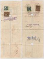 Salgótarján 1929-1930. 5db kitöltött váltó, mindegyik bélyegekkel és bélyegzéssel valamint lyukasztá...