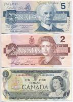 Kanada 1973. 1$ + 1986. 2$ + 5$ T:III Canada 1973 1 Dollar + 1986. 2 Dollars + 5 Dollars C:F Krause 85, 94, 95