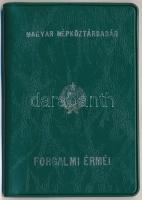 1977. 2f-10Ft (9xklf) "Magyar Népköztársaság" forgalmi érméi sötétzöld műbőrtokban T:1