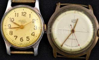 5 db mechanikus és kvarc óra, részben működik, alkatrésznek