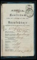 1852 Házalókönyv simonyi zsidó kereskedő részére, 30kr CM  okmánybélyeggel, benne sok bejegyzéssel /...