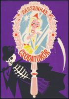 cca 1950-1958 Állami Bábszínház 3 db villamos plakátja, Pátria-ny., Terv Nyomda, Plakát és Címke Nyomda, a Csodatükör c. plakátot Köpeczi Bócz István (1919-1978) tervezte, 25x17 cm és 24x16 cm közötti méretben.