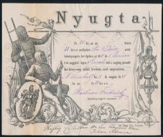 1880 Muraszombat díszes kéményseprő számla / Chimneysweep invoice