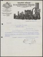 cca 1880-1910 4 db díszes, fejléces számla, közte budafoki, budapesti, egyéb