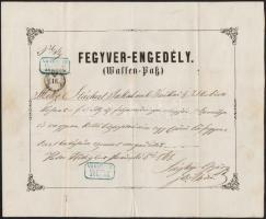1868 Hidegkuton kiállított fegyver engedély / 1862 Waffen Pass- Gun licence